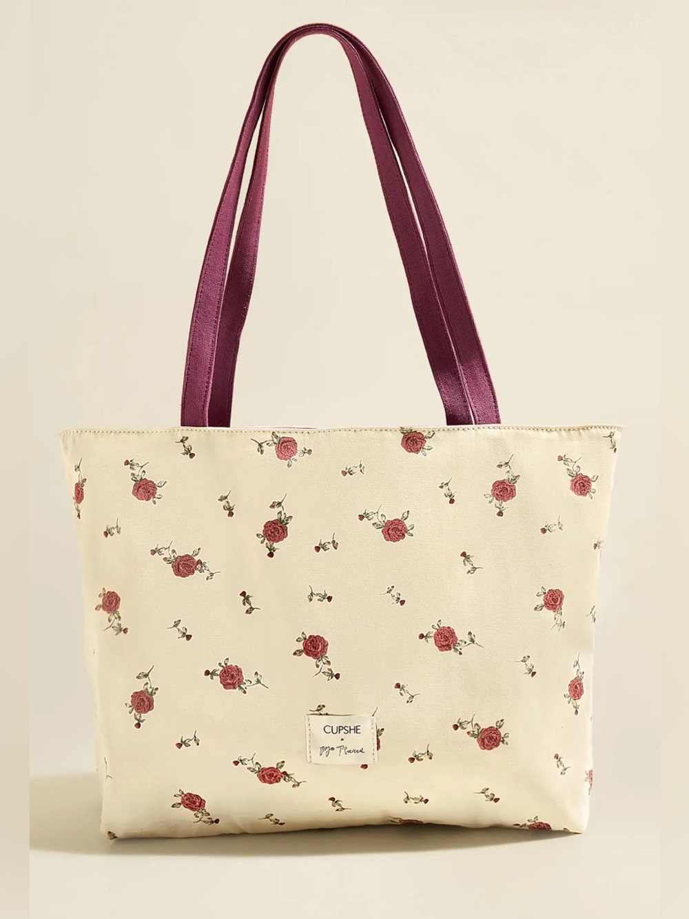 Cupshe x Jojo Fletcher Reversible Tote Beach Bag Floral Pink. NWT